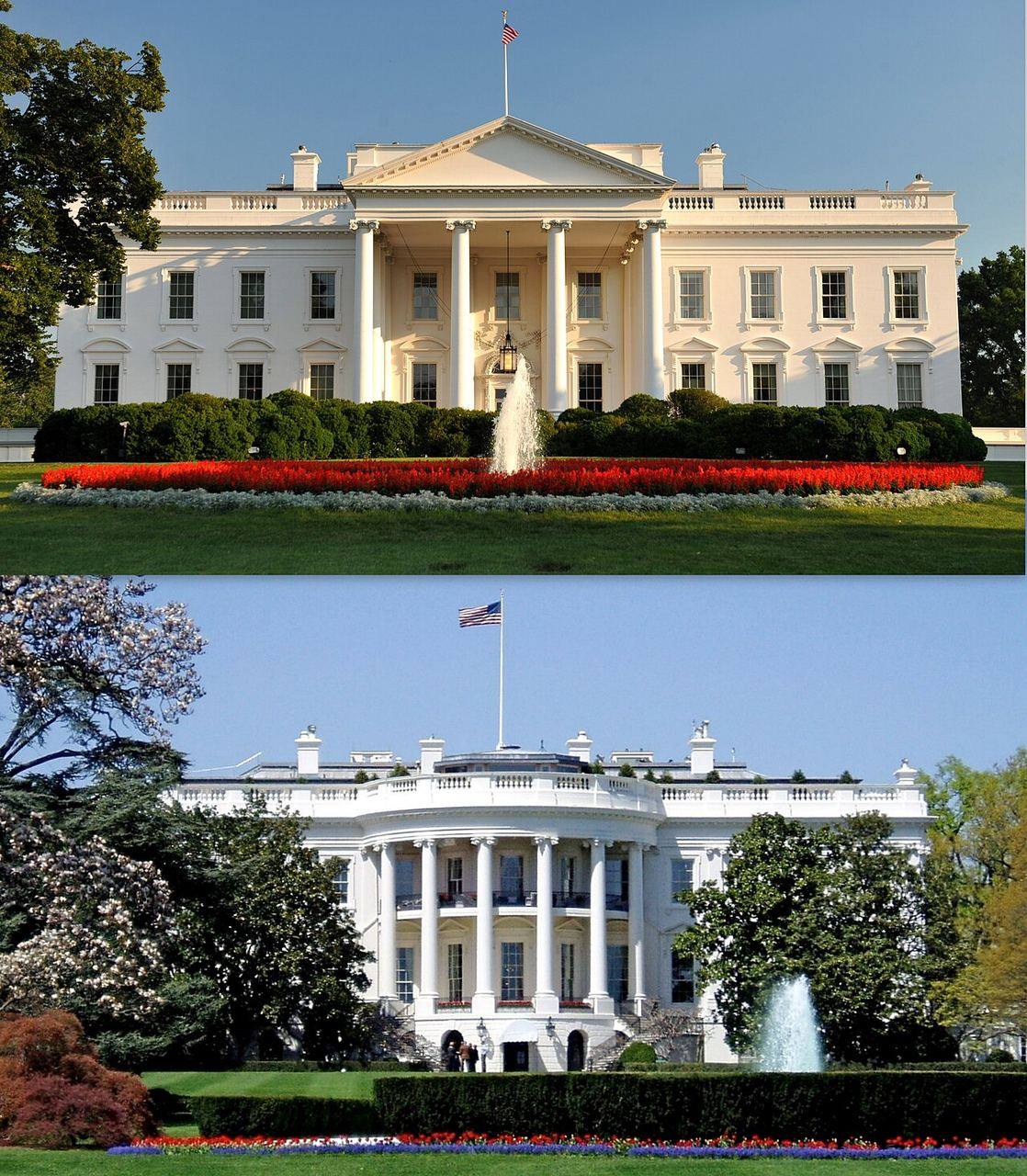 The north and south facades of the White House in Washington — the Trump administration announced the $810 million pocket rescission on September 25, 2026