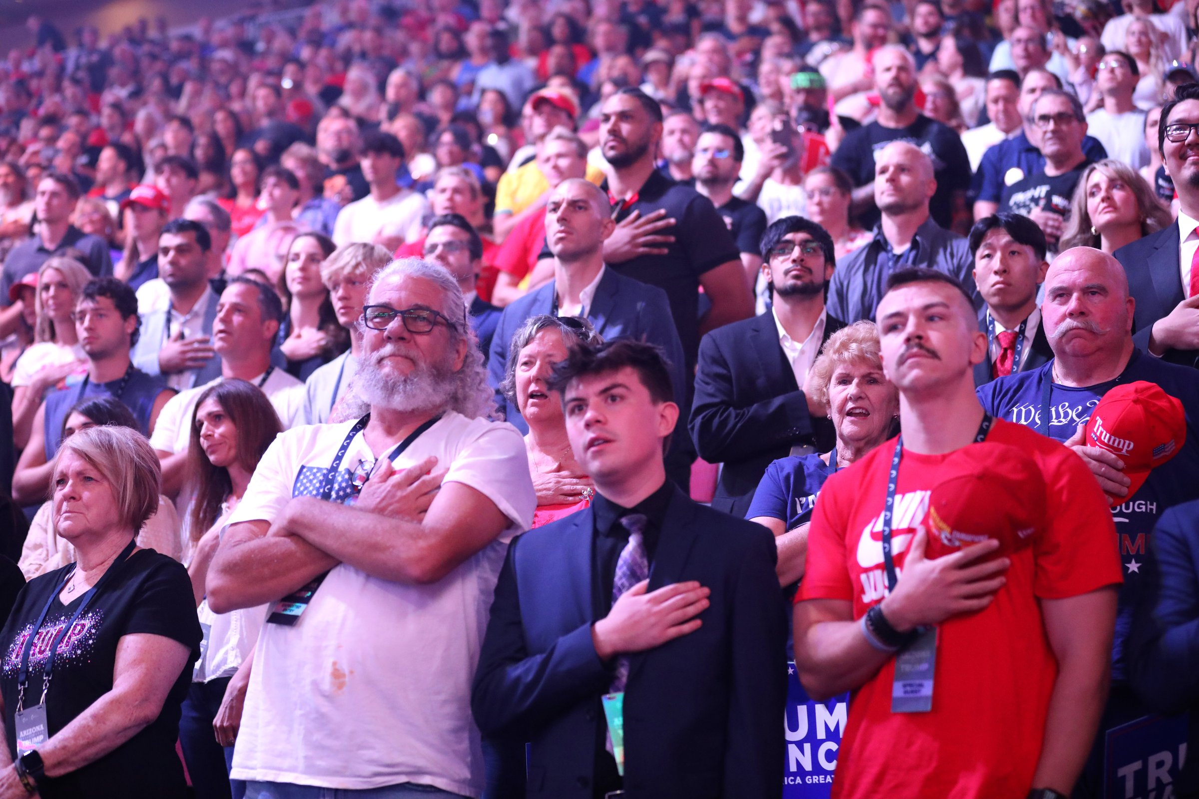 Trump supporters at a campaign event