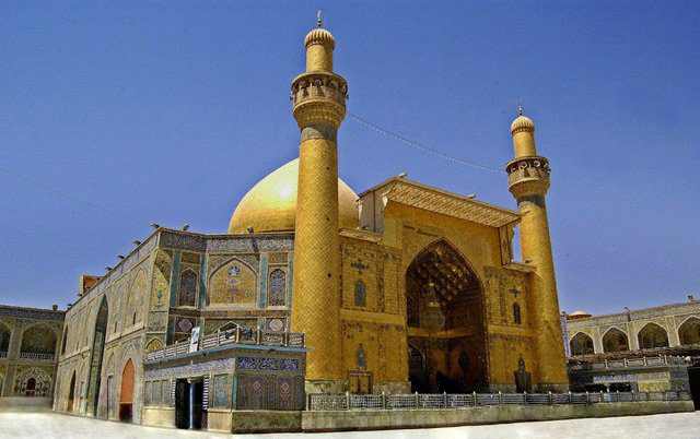 The Imam Ali Shrine in Najaf, Iraq — the holiest site in Shia Islam and the destination for millions of Iranian pilgrims