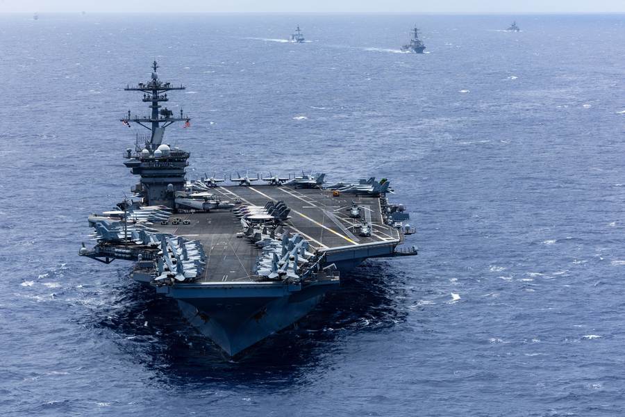 USS Theodore Roosevelt leads allied warships during Exercise Rim of the Pacific 2026