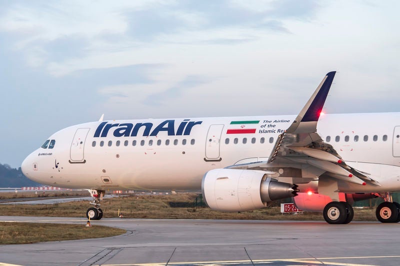 Iran Air Airbus A321 photographed at an airport