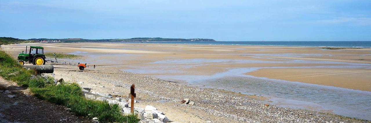 The coastline at Wissant and Cap-Gris-Nez, Pas-de-Calais, near where a migrant boat carrying 105 people capsized in the English Channel on September 28, 2026