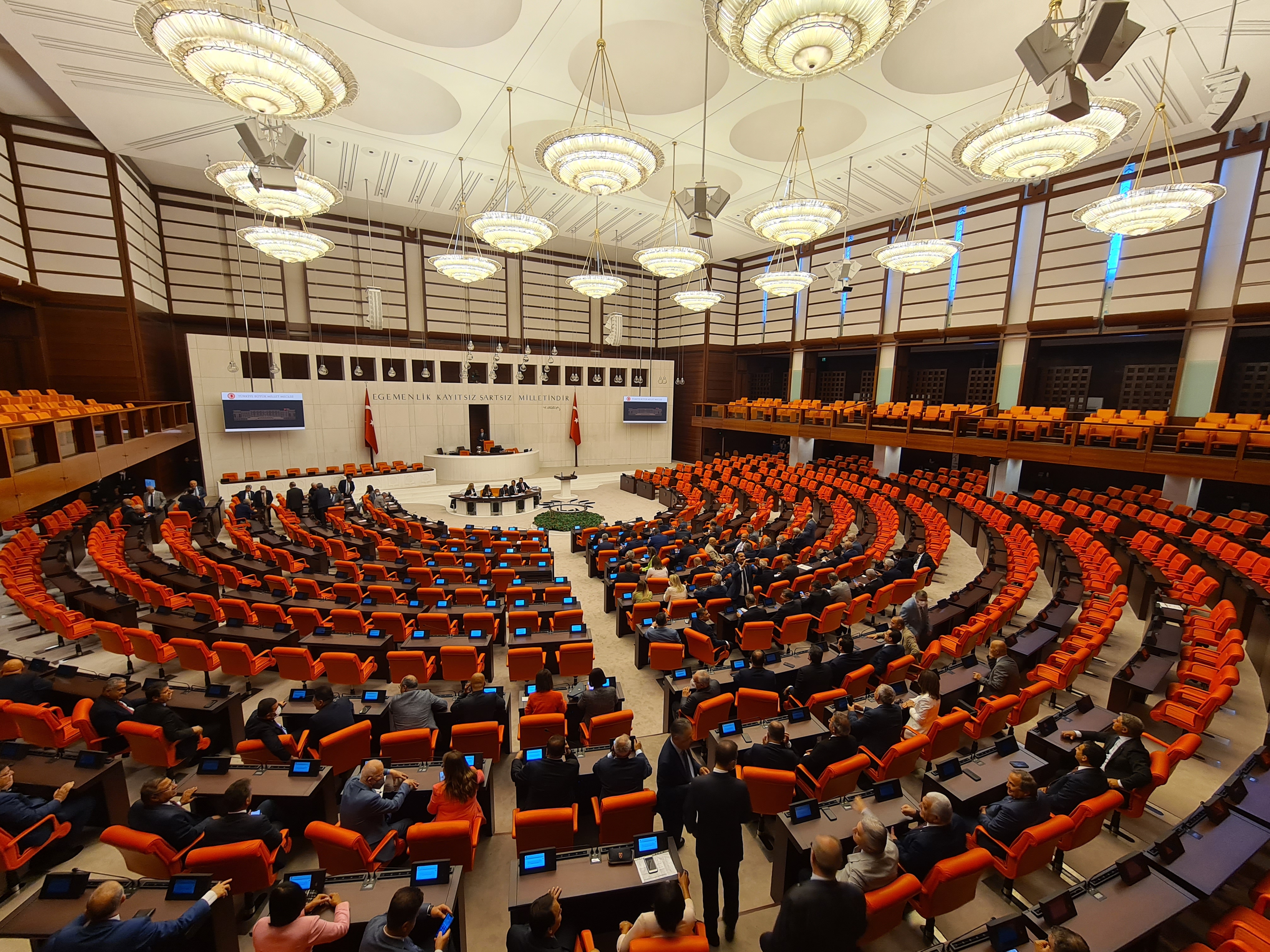Turkey parliament mandate Saudi Arabia — the General Assembly chamber of the TBMM in Ankara