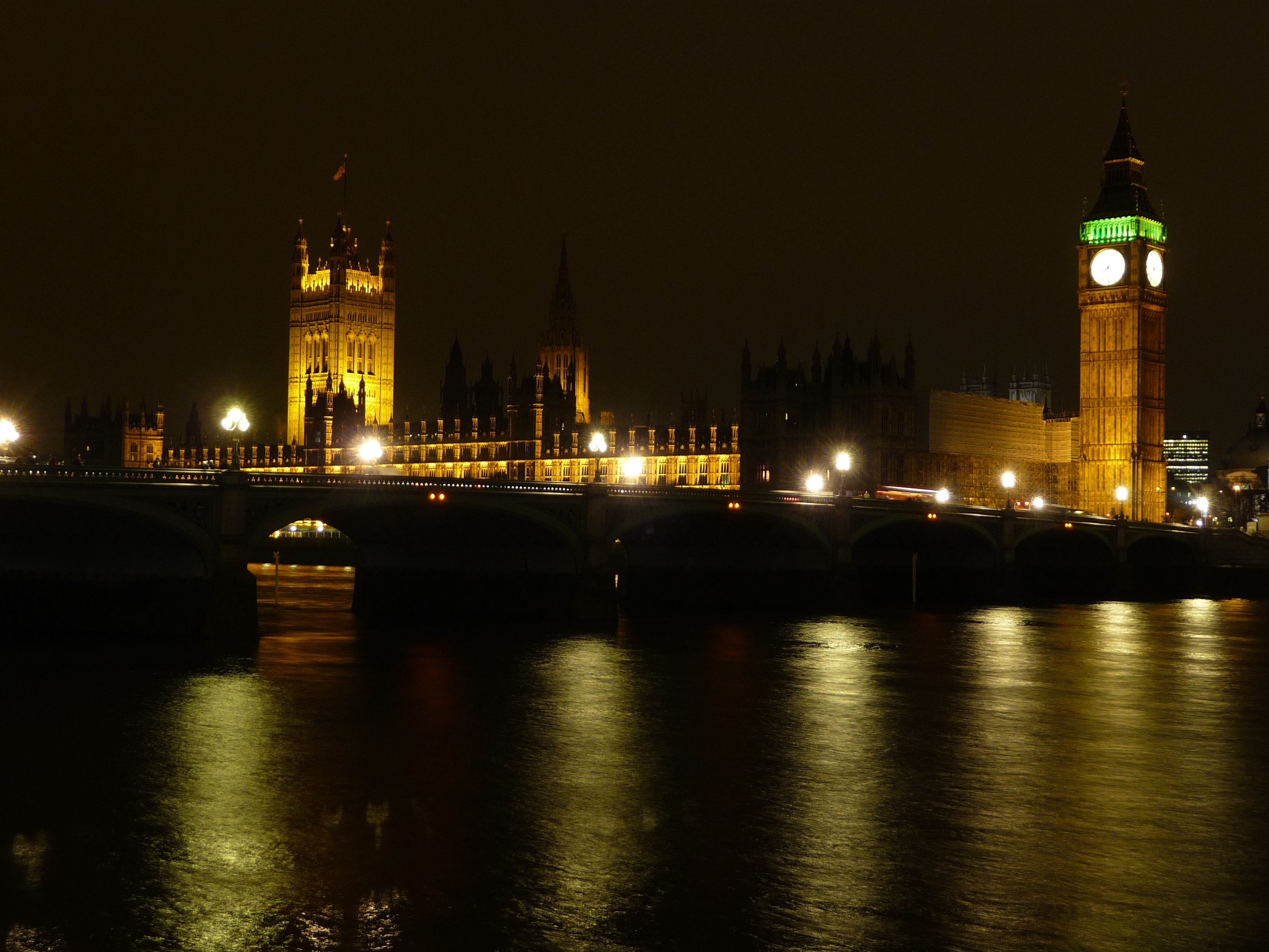The Houses of Parliament and the Thames from Westminster Bridge, London