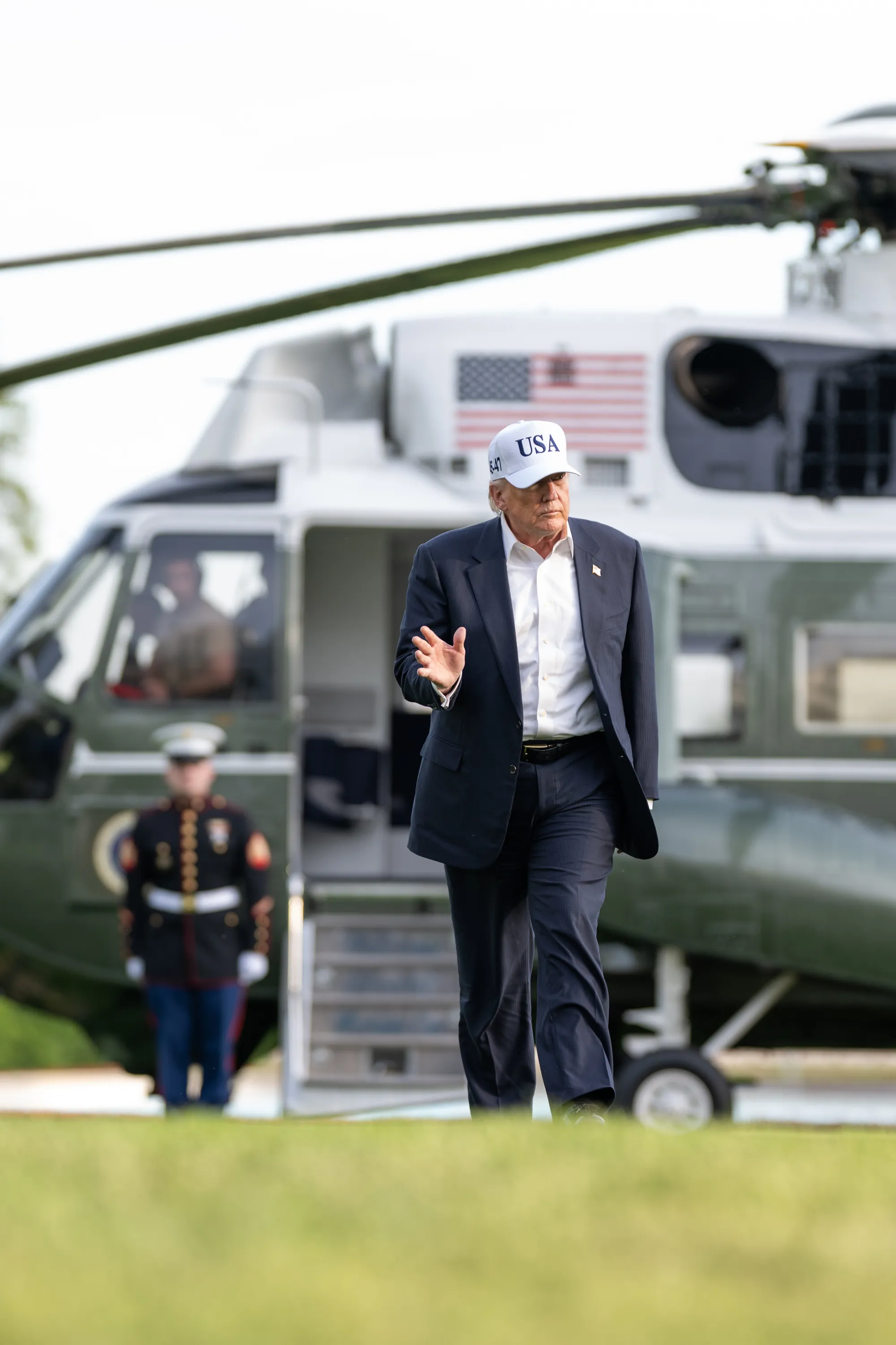 President Donald Trump seated at an official White House meeting in May 2026