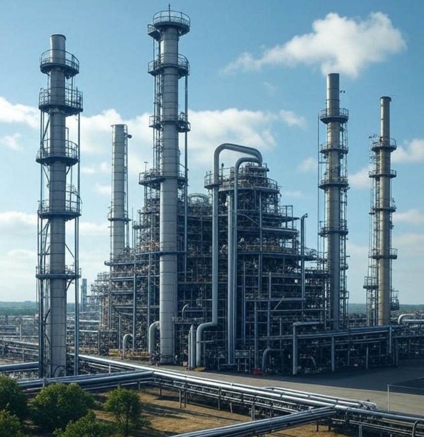 Novoshakhtinsk oil refinery industrial plant, Rostov region, Russia