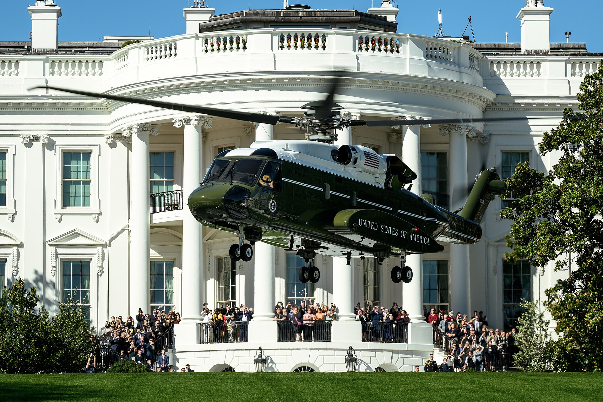 President Trump boards Marine One at the White House