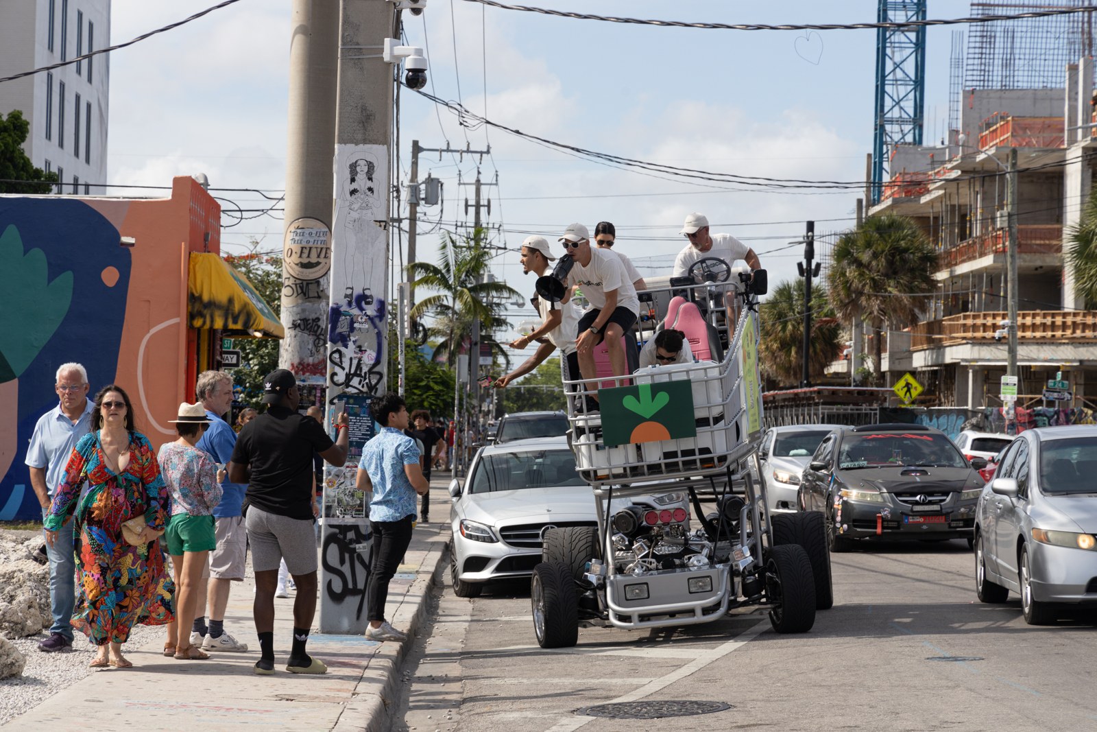 Instacart giant shopping cart promotional vehicle in Miami, Instacart $5 million DOJ settlement