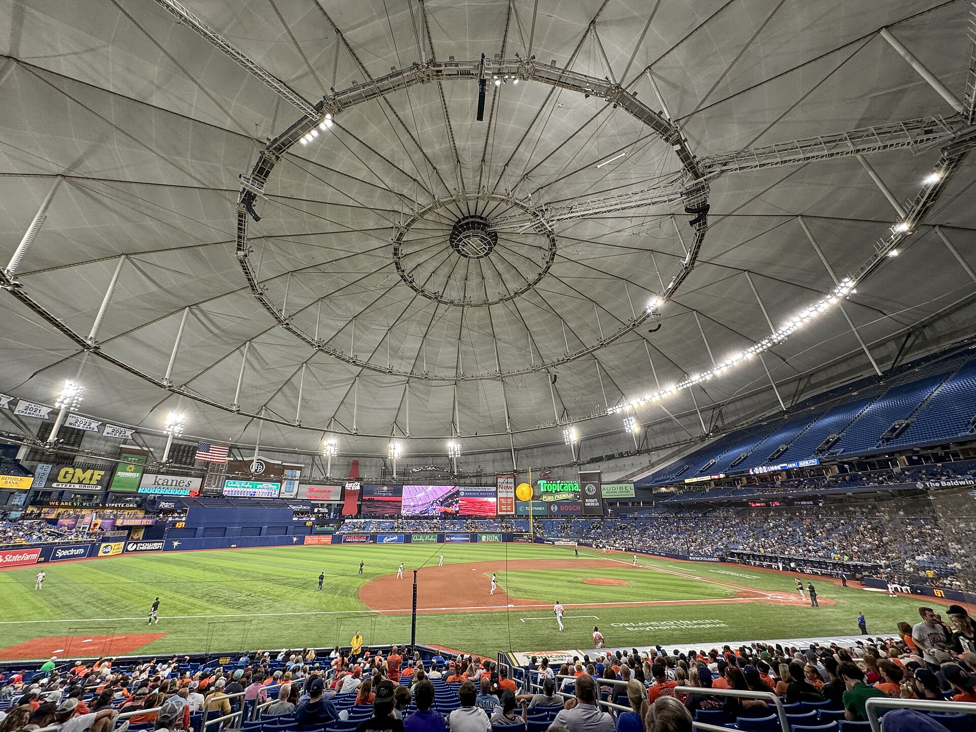 Tropicana Field in St. Petersburg, where the Brewers won their first World Series title in Game 5