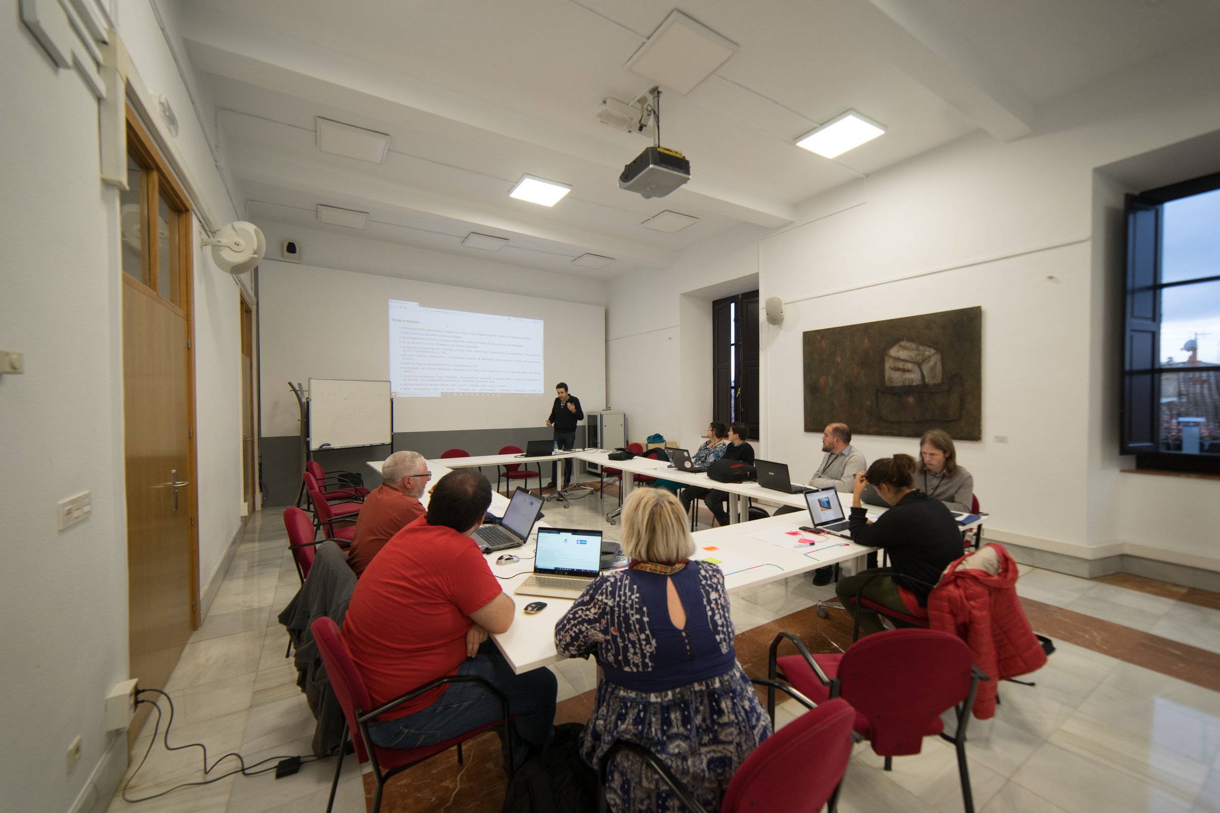 A technology team in a working session