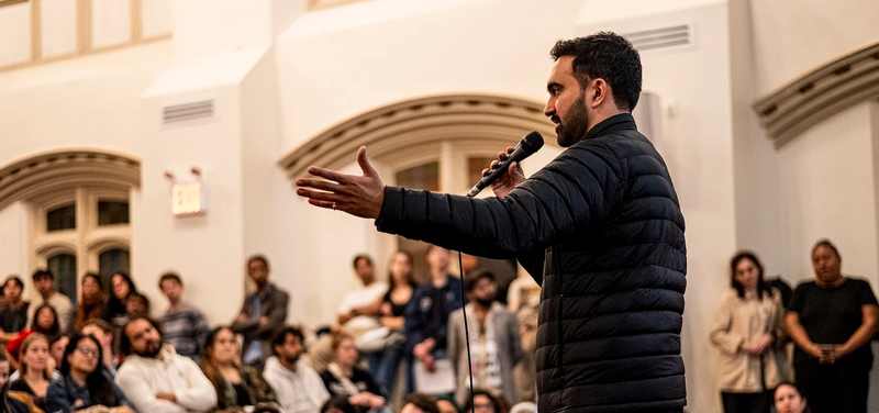 Zohran Mamdani speaking before the Mamdani Bronx ICE shooting fallout