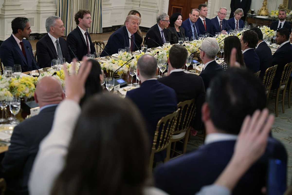 Trump AI luncheon with tech leaders seated in the White House East Room on September 29, 2026