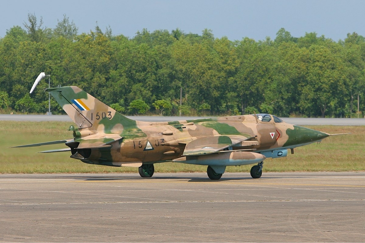 Myanmar Air Force Nanchang A-5C ground-attack aircraft, a type used in junta airstrikes during the civil war