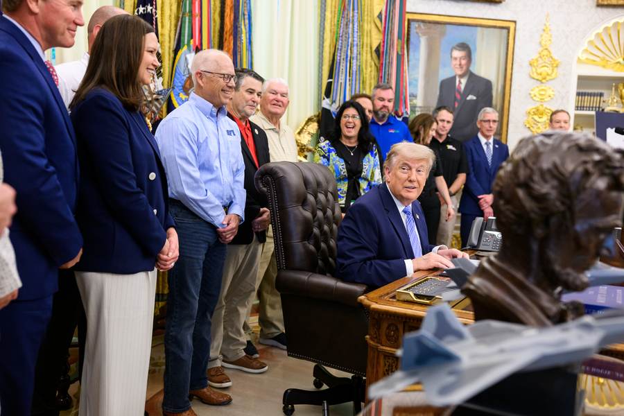 President Donald Trump and EPA Administrator Lee Zeldin in the Oval Office during a May 2026 announcement