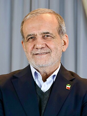 Iranian President Masoud Pezeshkian in a 2025 portrait