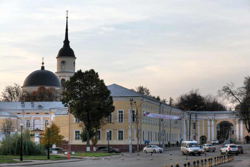 Kaluga's main square in 2012, in the Russian region where a drone strike hit a second Yandex data centre