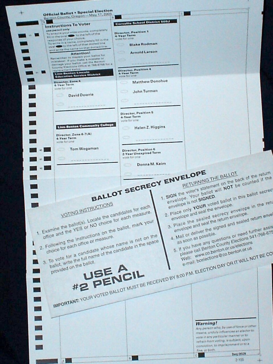 Oregon mail-in ballot in a file photograph illustrating Trump mail voting midterms strategy