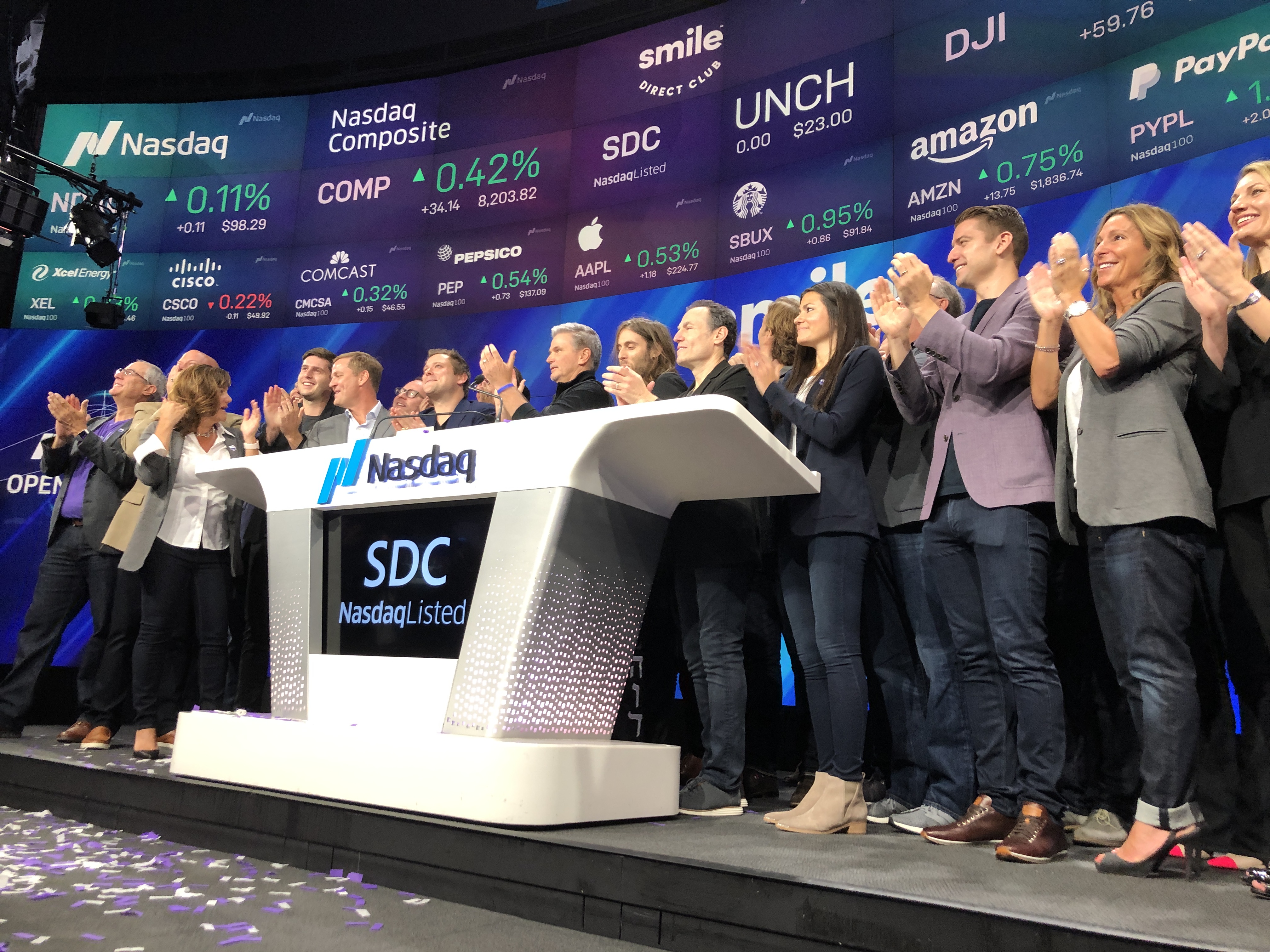 IPO market 2026 — the Nasdaq MarketSite in Times Square, New York, where new listings fell to 167 in the third quarter