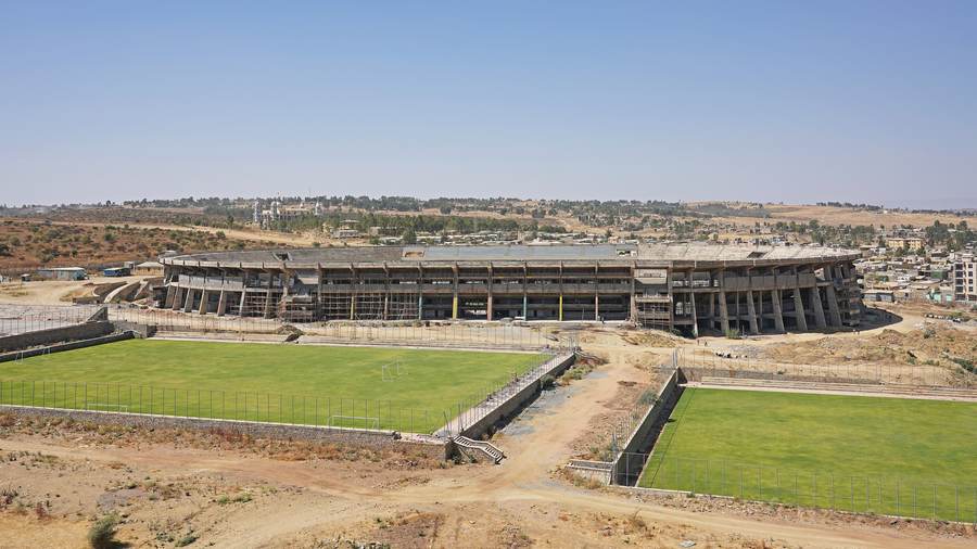 Tigray Stadium in Mekelle, Ethiopia, a major civilian landmark in the city threatened by the October 2026 offensive