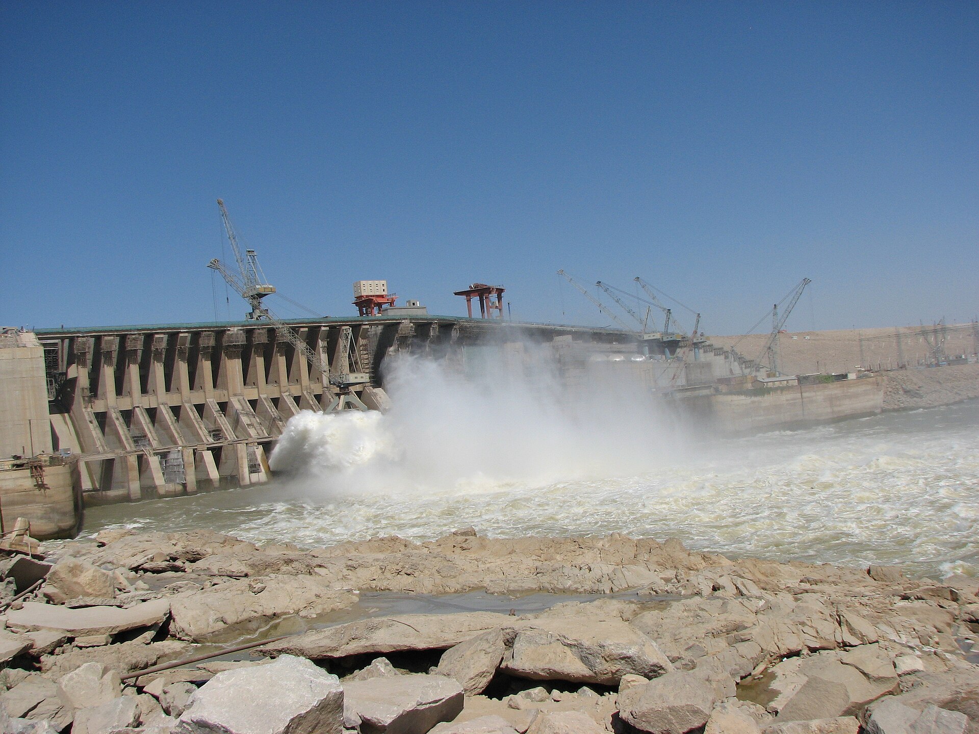 The Merowe Dam on the Nile in northern Sudan, the country's largest power station — a file photograph of the national grid infrastructure targeted by the Sudan drone strike power station campaign in October 2026