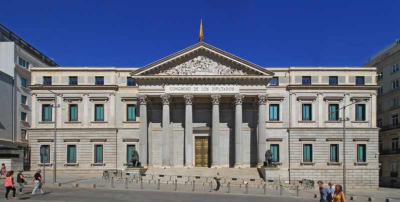 Spain's Congress of Deputies after housing decrees were defeated before the November 2026 election