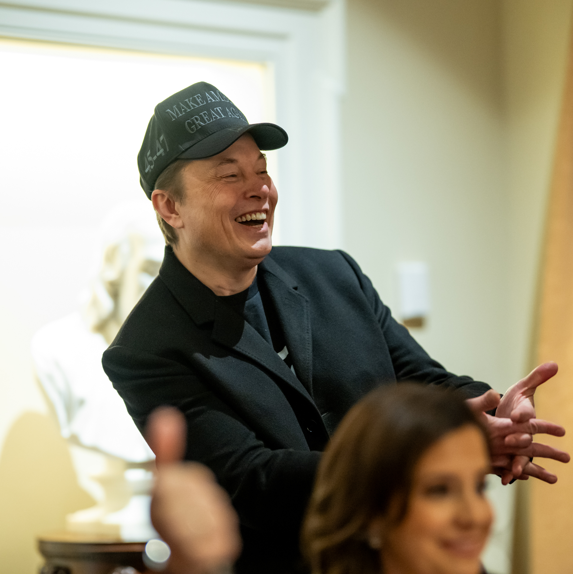 Elon Musk speaking at a Trump cabinet meeting — Trump Musk Starlink Ukraine restrictions