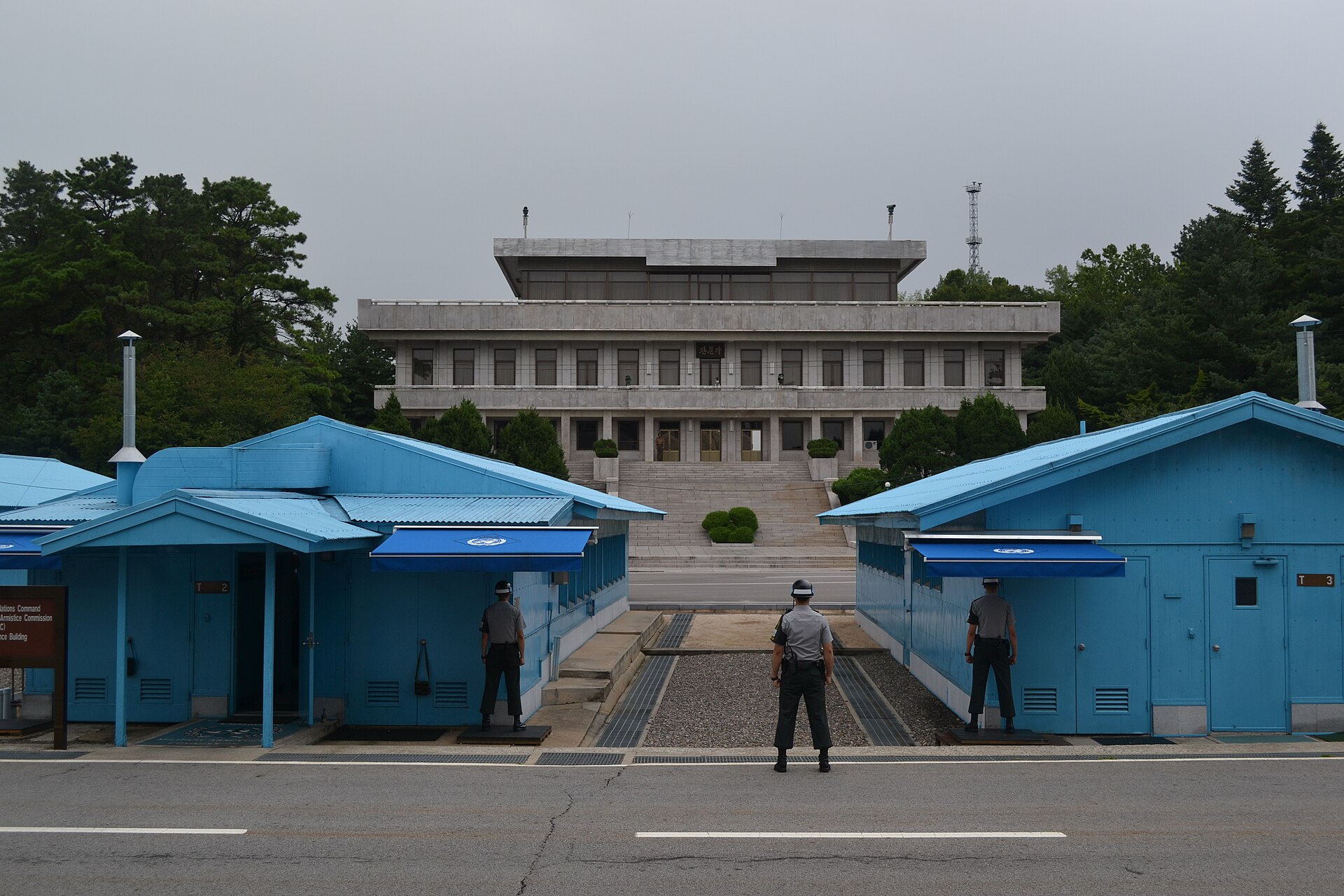 The Korean Demilitarized Zone seen from the South Korean side
