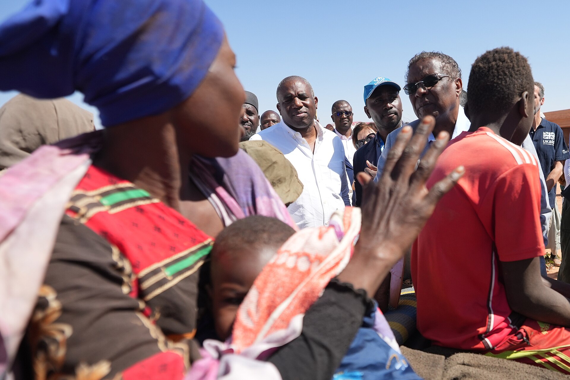 Sudanese refugees who crossed into Adre, Chad, illustrating the displacement behind the Sudan war Security Council drones hunger debate