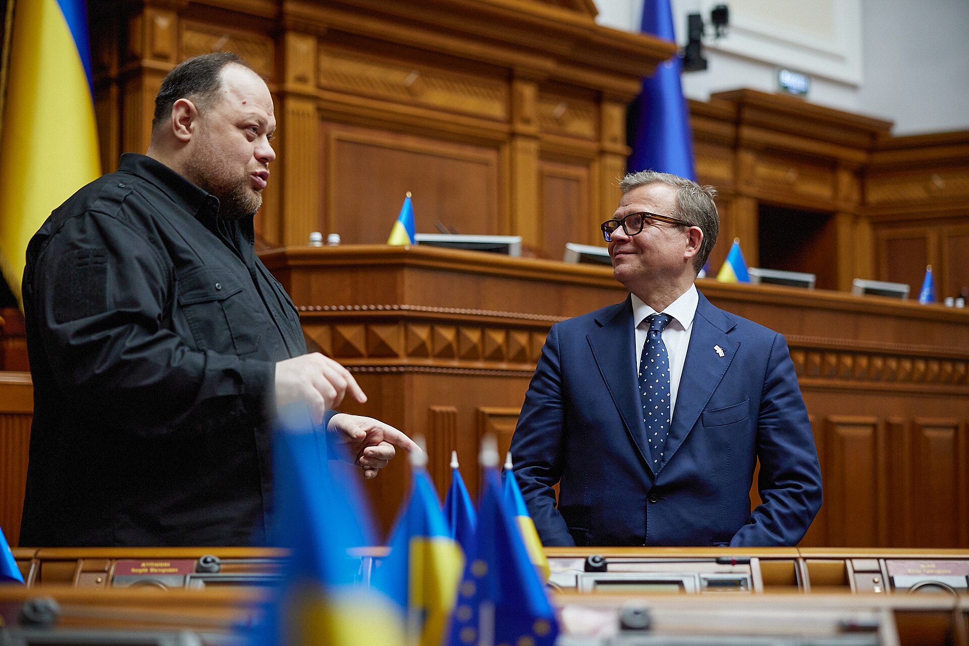 Finnish Prime Minister Petteri Orpo with Verkhovna Rada Speaker Ruslan Stefanchuk in Kyiv — Finland Ukraine support package