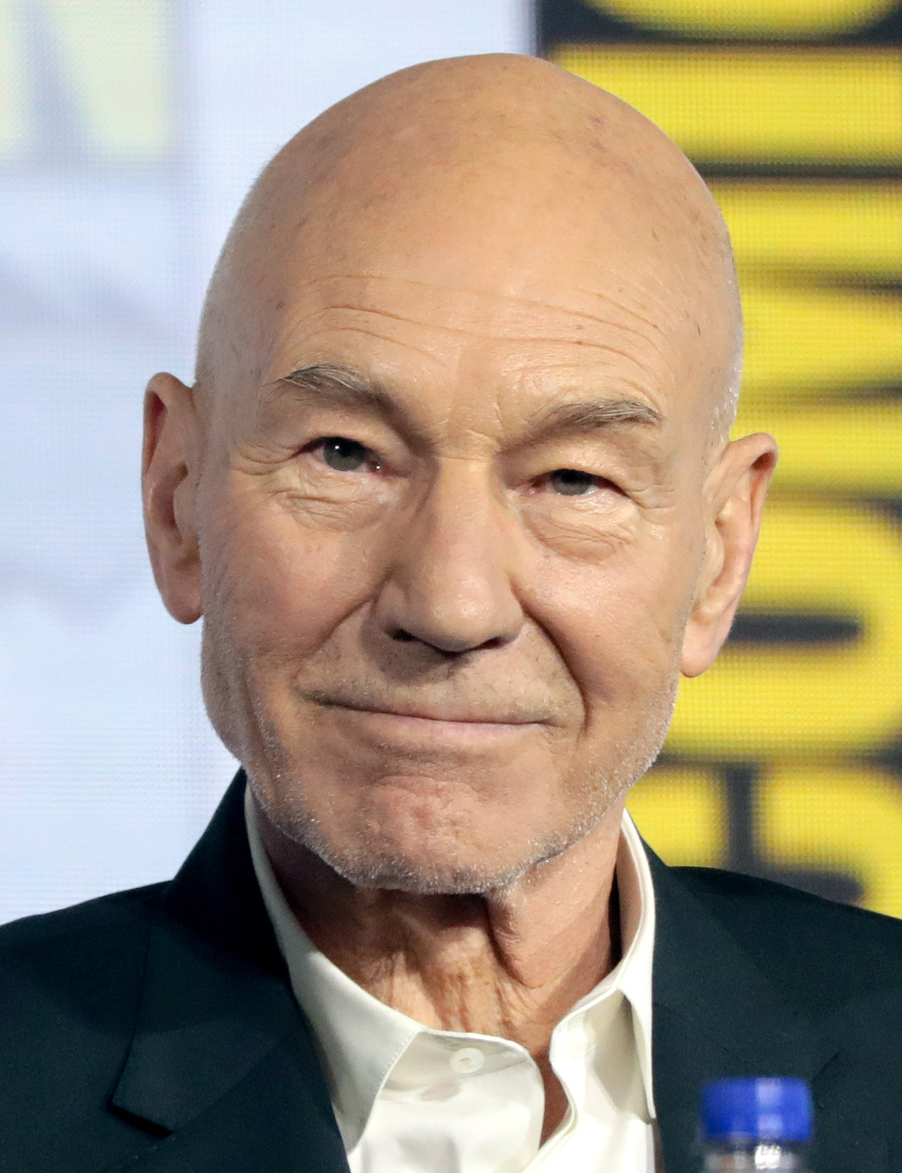 Patrick Stewart at San Diego Comic-Con in July 2019, the Star Trek Picard and X-Men Professor X star who has died at 86
