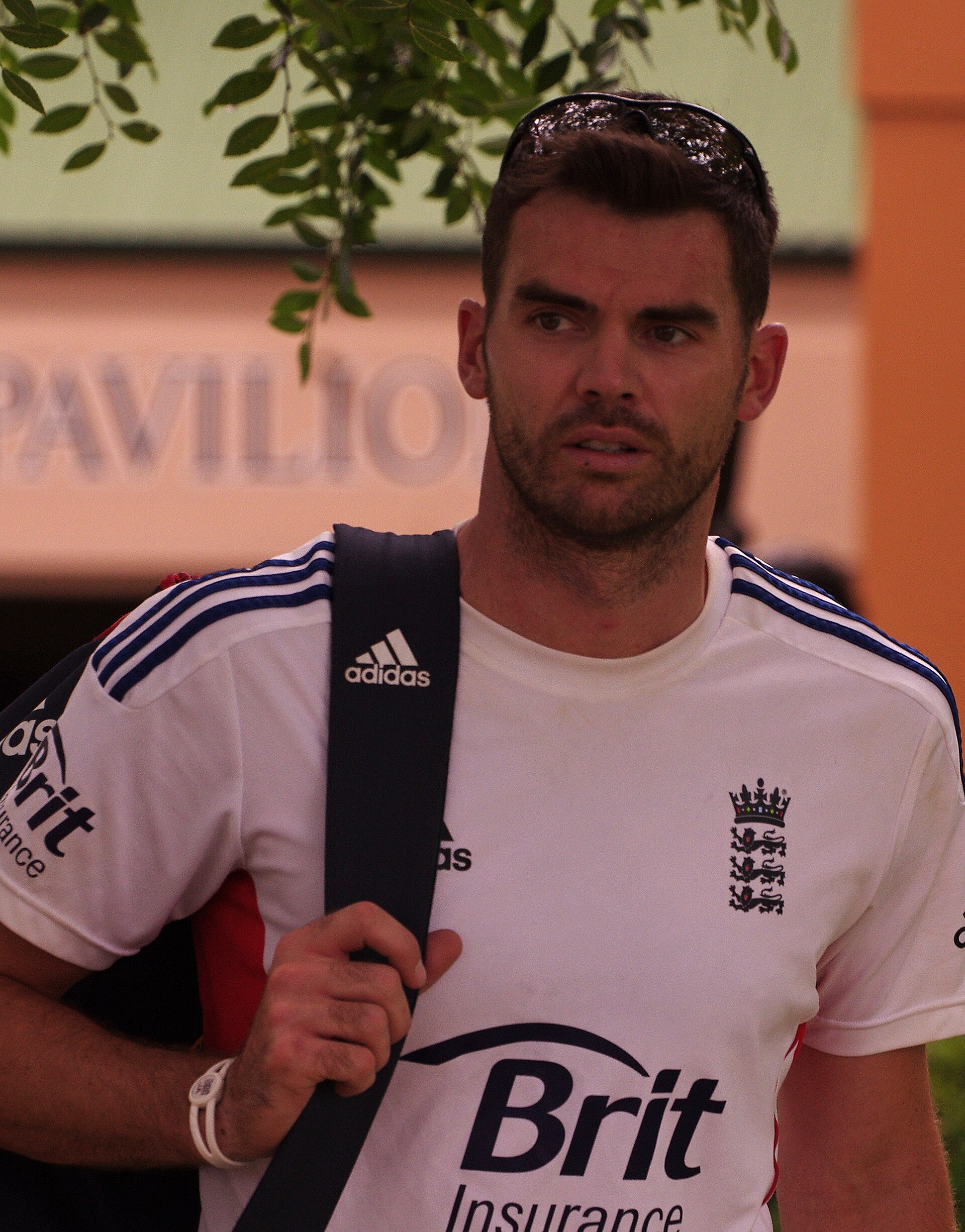 James Anderson Lancashire contract — Anderson in England training kit, a file photo from earlier in his career