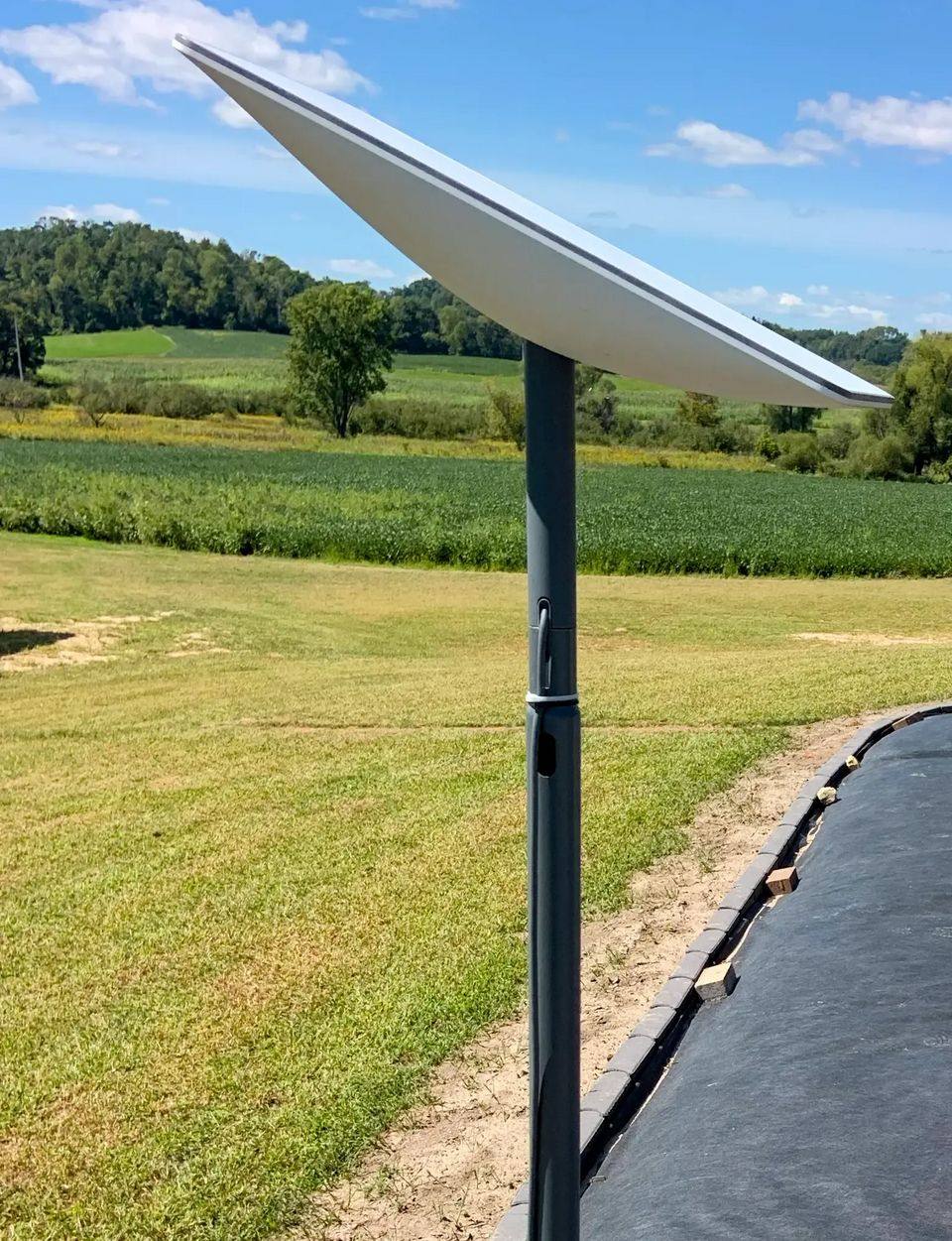 A Starlink ground station dish of the kind serving Ukraine — Poland Starlink sabotage investigation