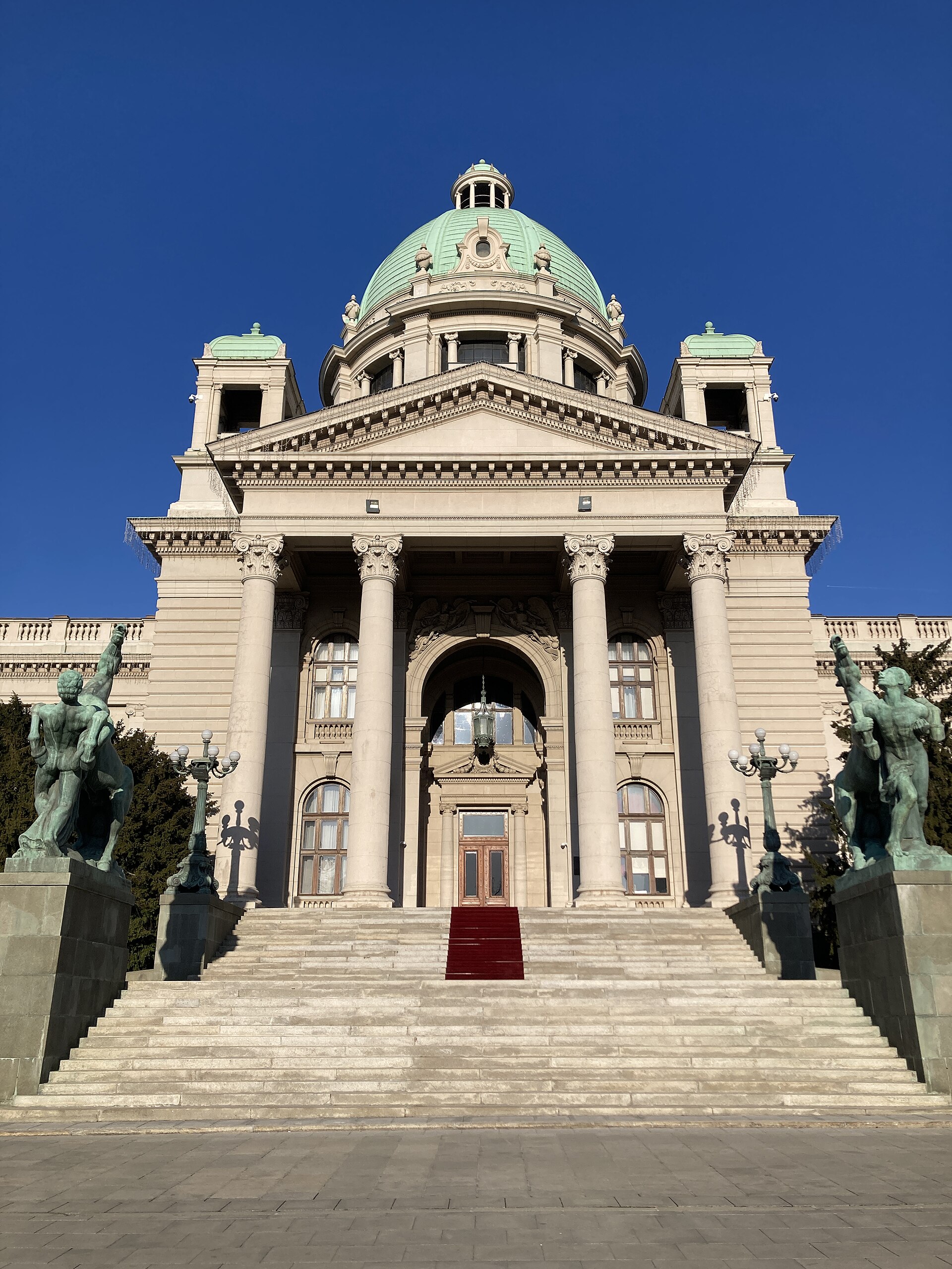 Serbia snap election October 2026 — the House of the National Assembly in Belgrade, where 250 seats are at stake on Sunday