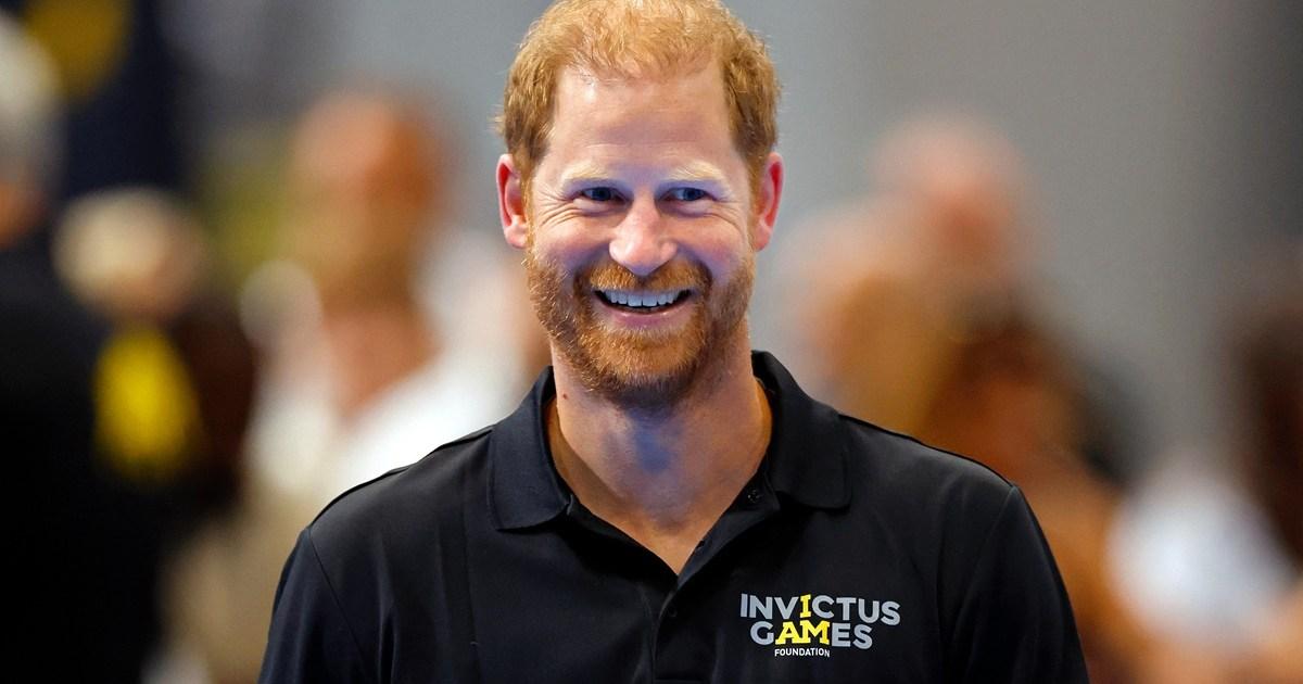 Prince Harry at a public engagement in Britain in 2026