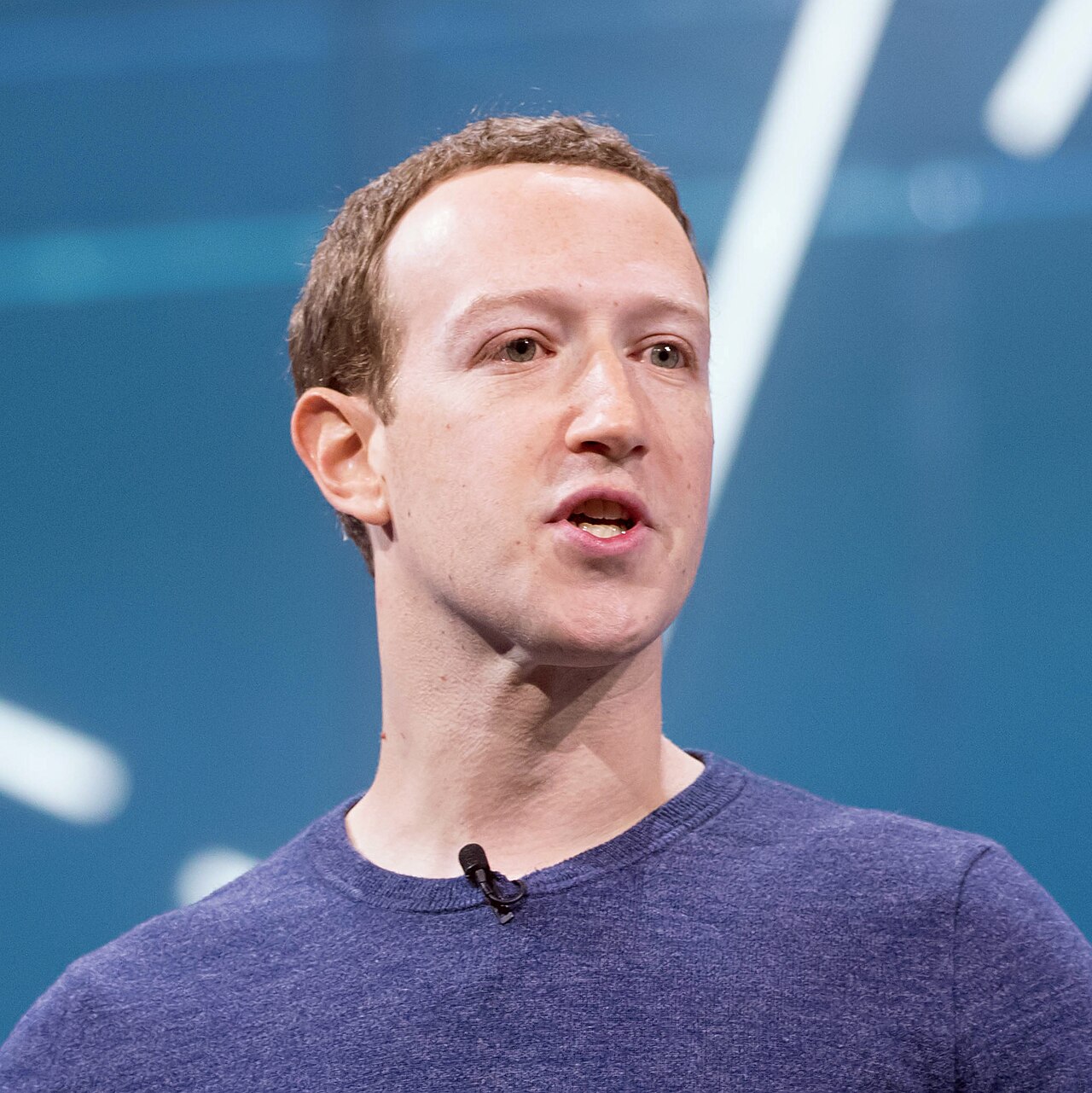 Mark Zuckerberg speaking at a Meta developer keynote, illustrating the Muse Charm keychain AI announcement