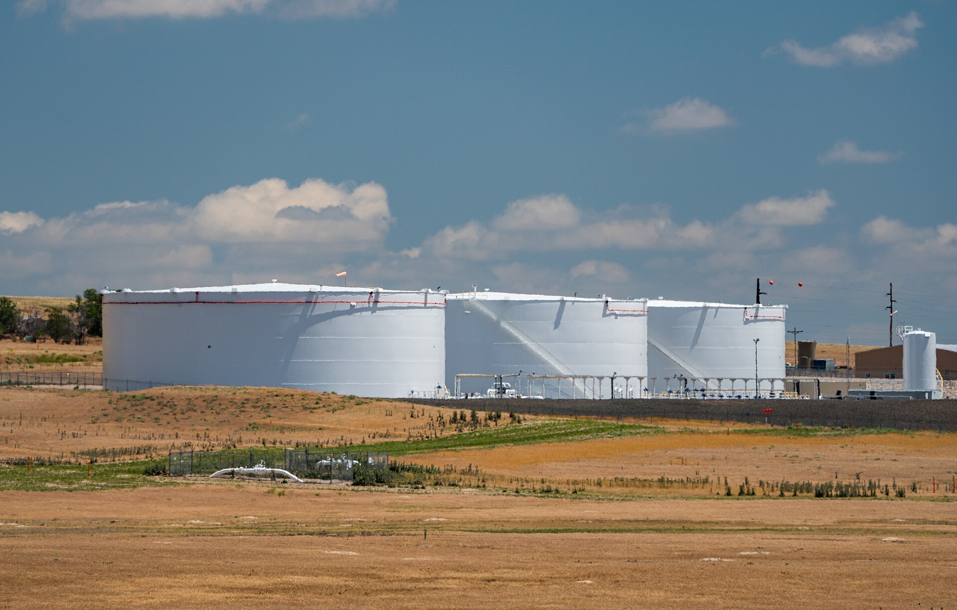 Crude oil storage tanks at a tank farm in Wyoming — file photo for Brent crude above $113