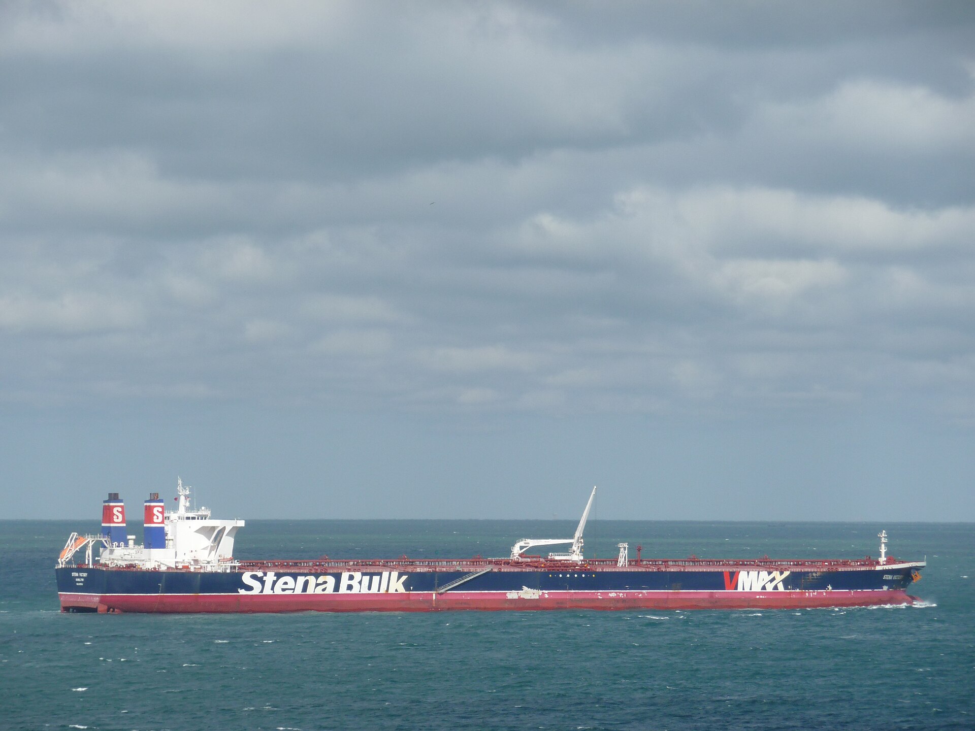 An oil tanker underway near the Strait of Hormuz, whose virtual shutting and blockade during the Iran war drove the fuel price spikes measured in the CREA study