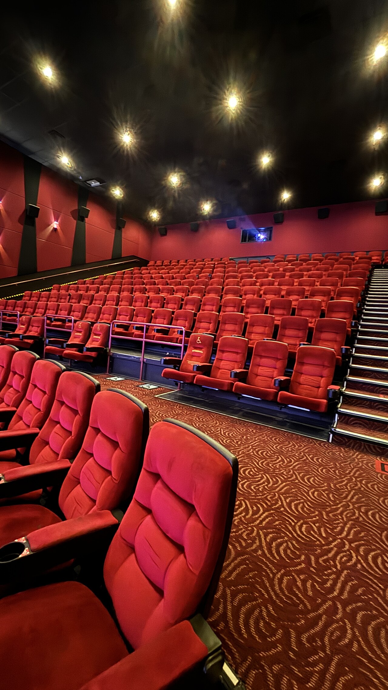 Interior of a movie theater auditorium