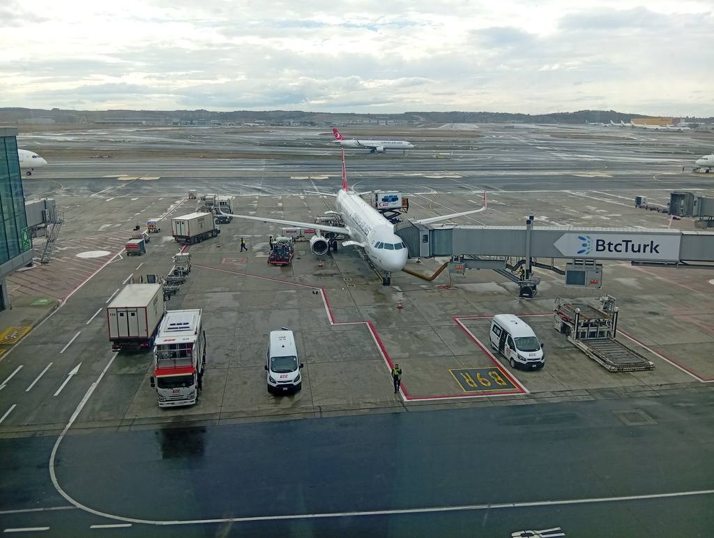 Aircraft on the tarmac at Istanbul Airport, where flight data shows at least 83 flights by U.S.-sanctioned Iranian airlines landed in the five days after Washington's September 23 wind-down deadline — the Iran airlines Turkey sanctions story