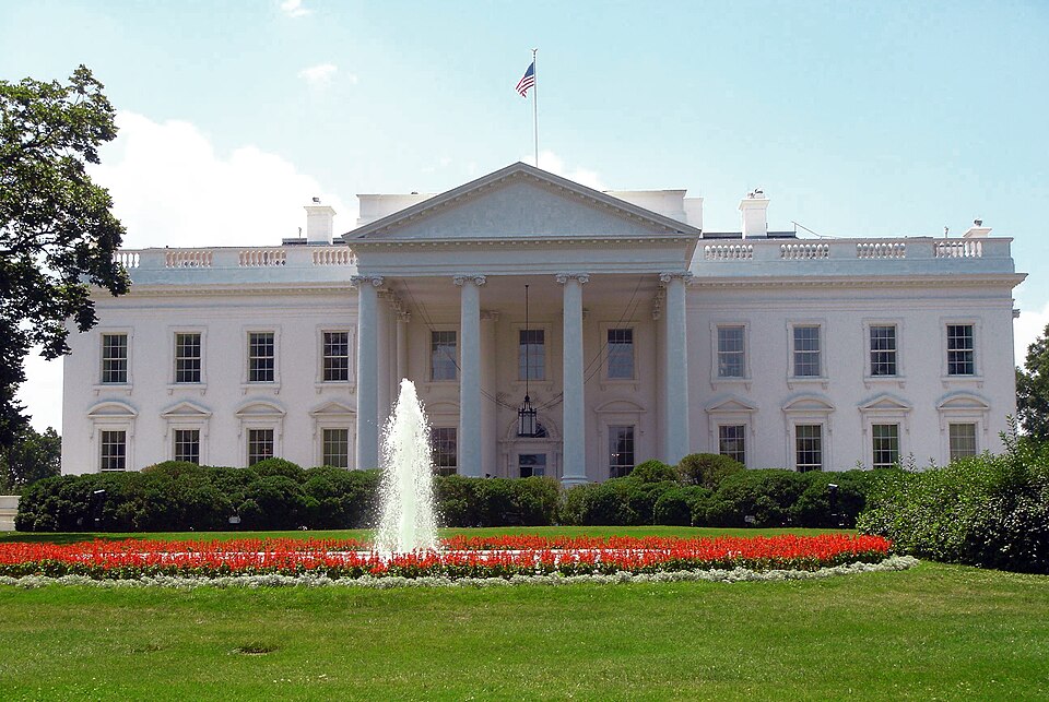 North facade of the White House in Washington