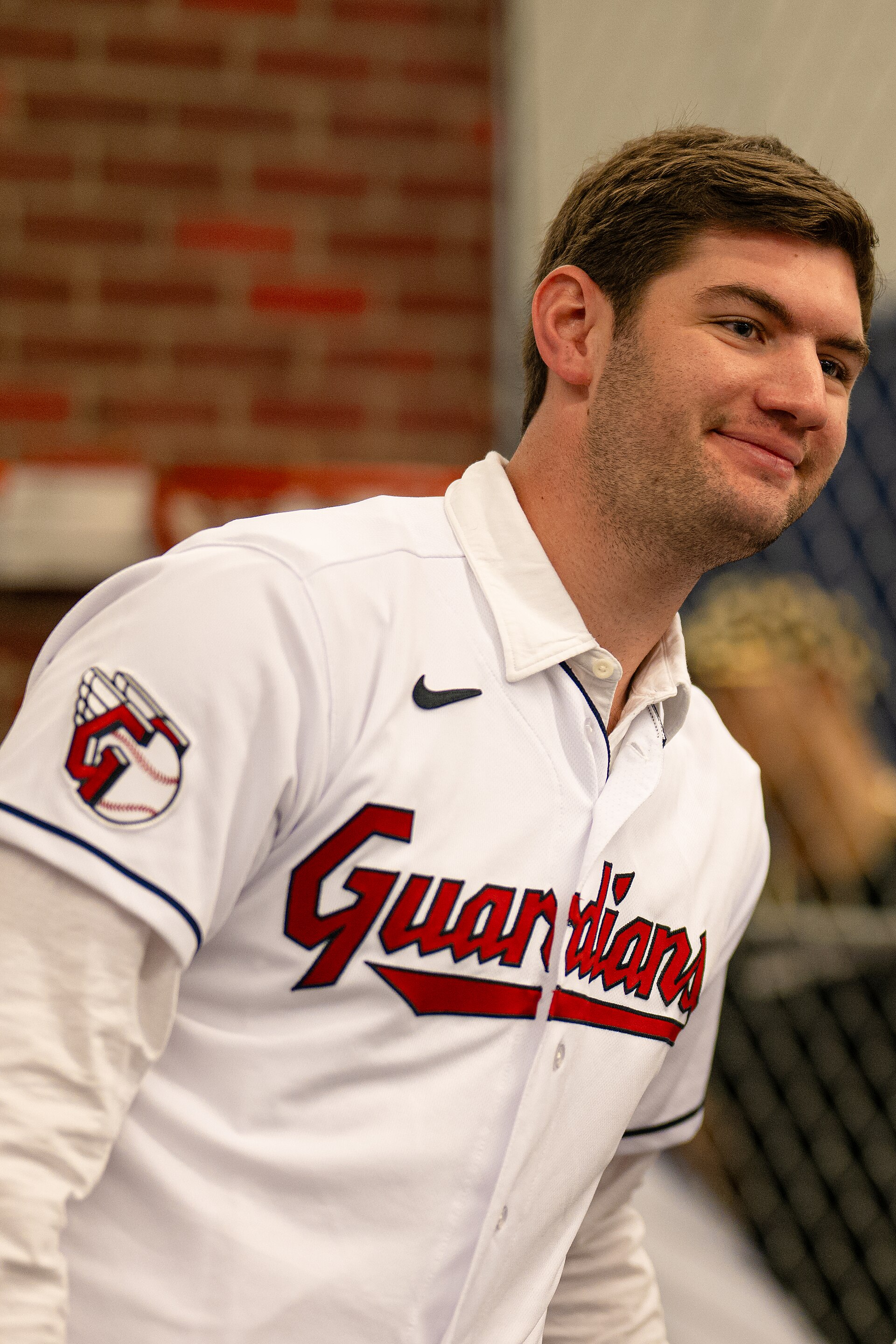 Cleveland Guardians pitcher Gavin Williams delivering a pitch — Cleveland's pitching kept Game 5 close but could not match Drew Rasmussen's seven innings, file photo