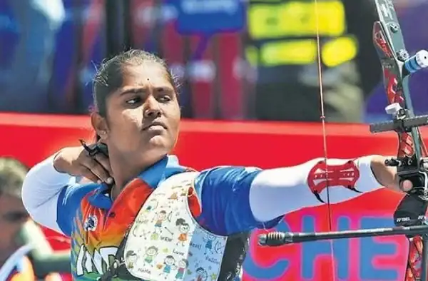 Kumkum Mohod competing in recurve archery during her breakthrough 2026 World Cup season