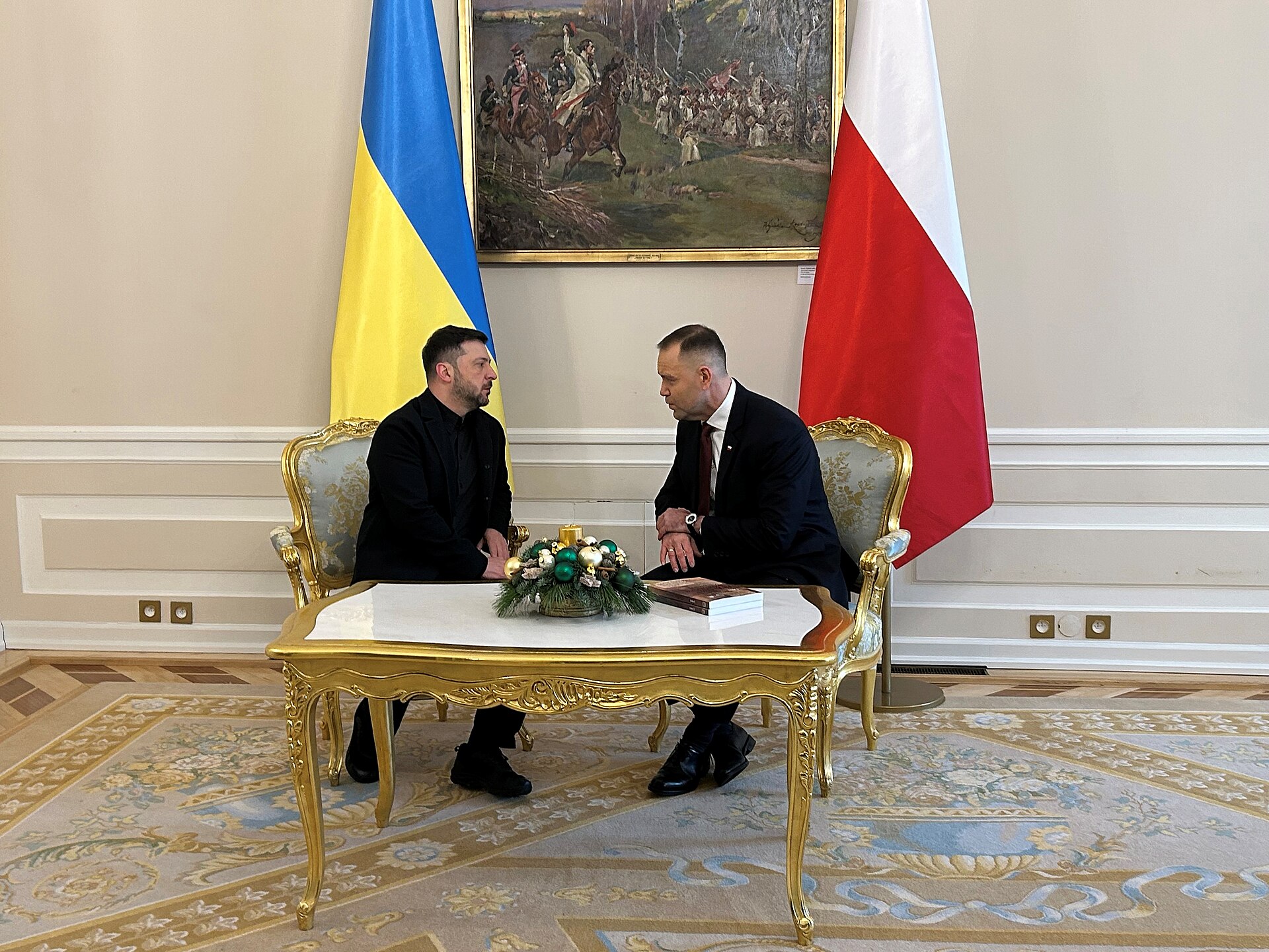 President Karol Nawrocki with Ukraine’s President Volodymyr Zelenskyy in Warsaw in 2025