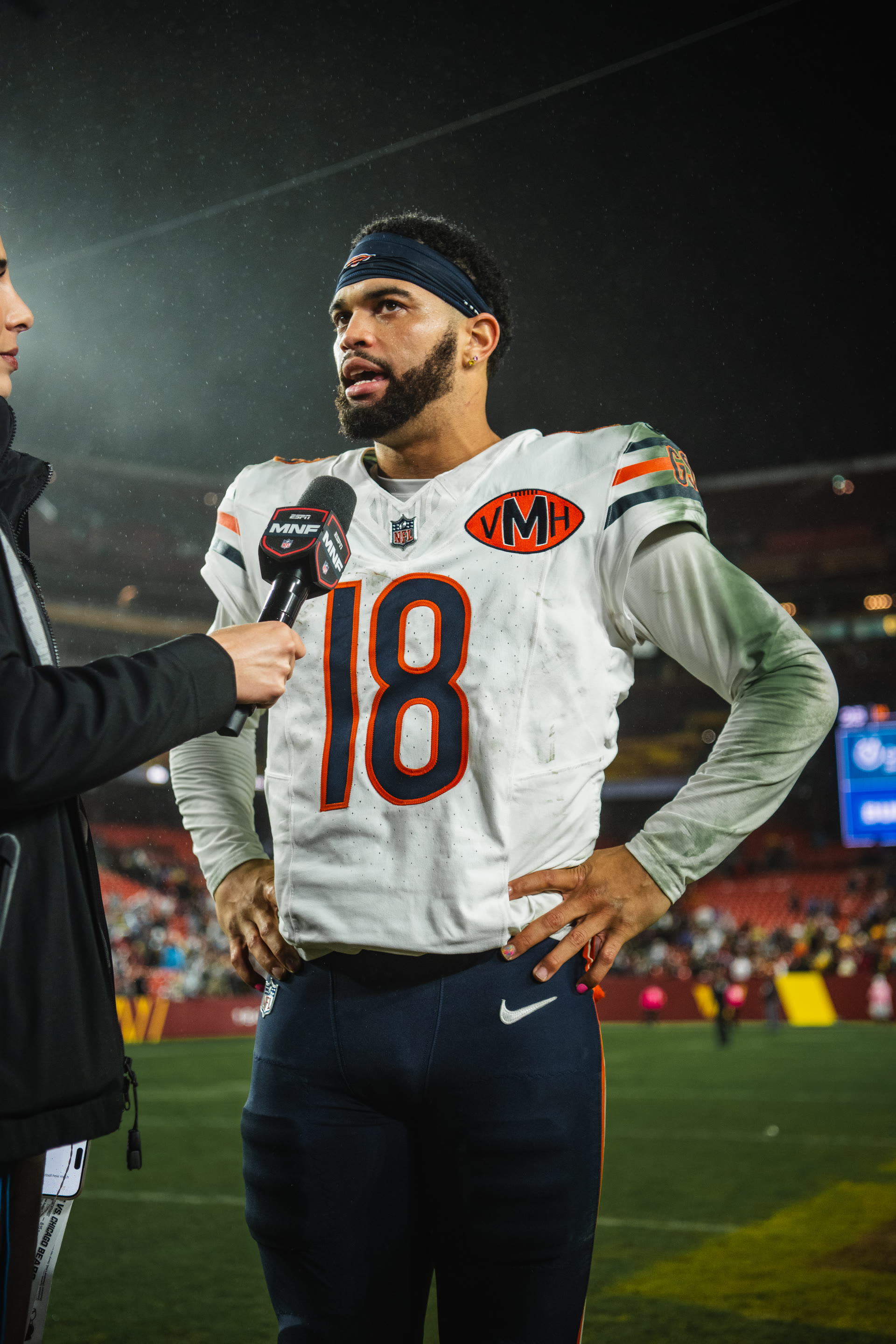 Bears vs Falcons score — Caleb Williams Chicago Bears quarterback return