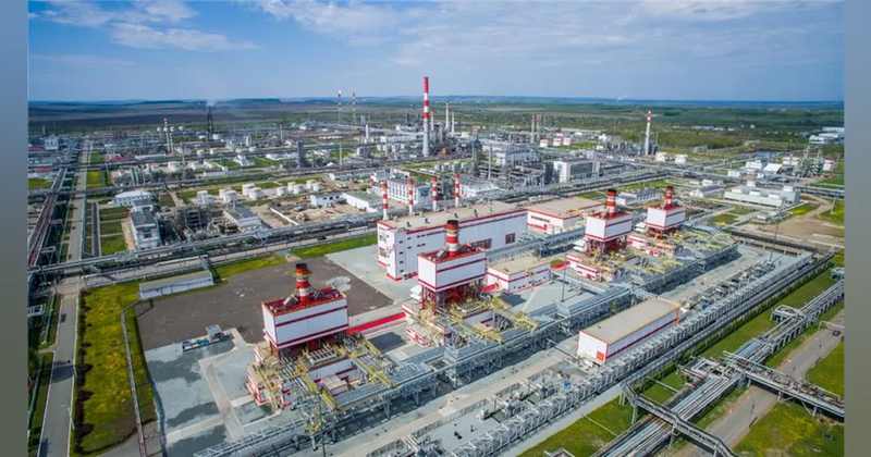 LUKOIL oil refinery complex in Perm, Russia