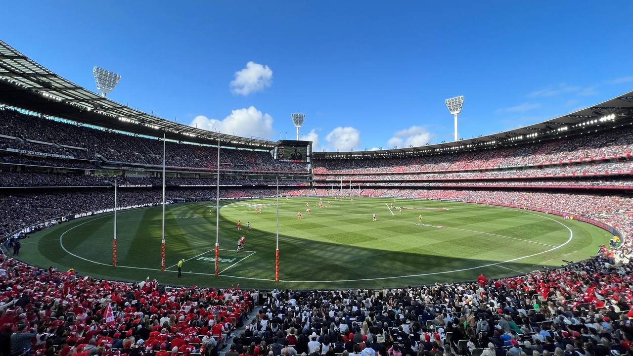 The Melbourne Cricket Ground packed with fans during an AFL Grand Final, the venue where Brisbane stunned Fremantle on September 26, 2026
