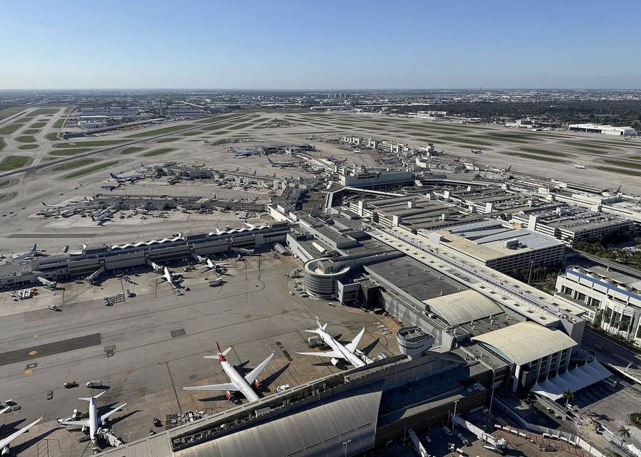 Aerial view of Miami International Airport
