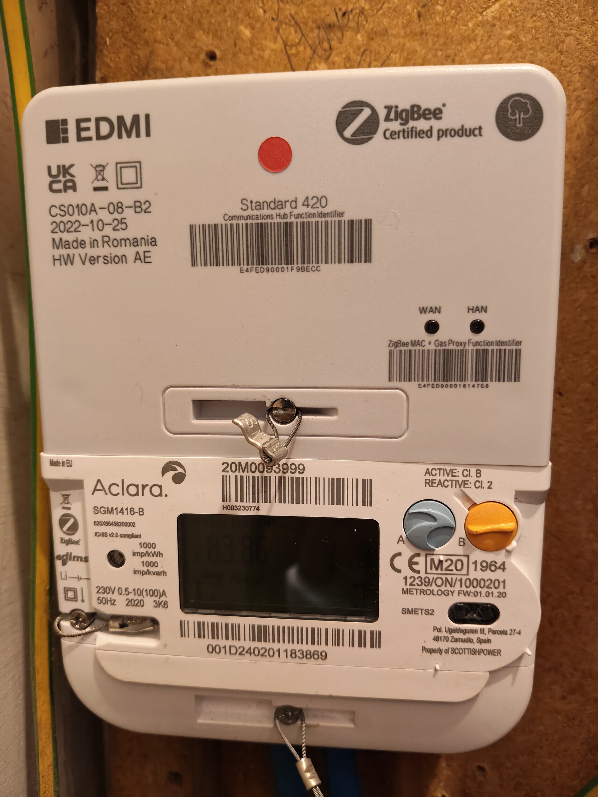 A household smart meter &mdash; 20 million households will receive the &pound;100 Household Energy Payment from January 2027
