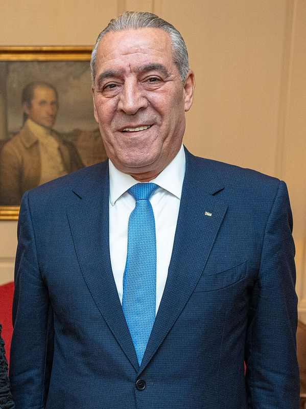 Palestinian Vice President Hussein Al Sheikh in a file photo after his letter to France on the postponed Palestinian election
