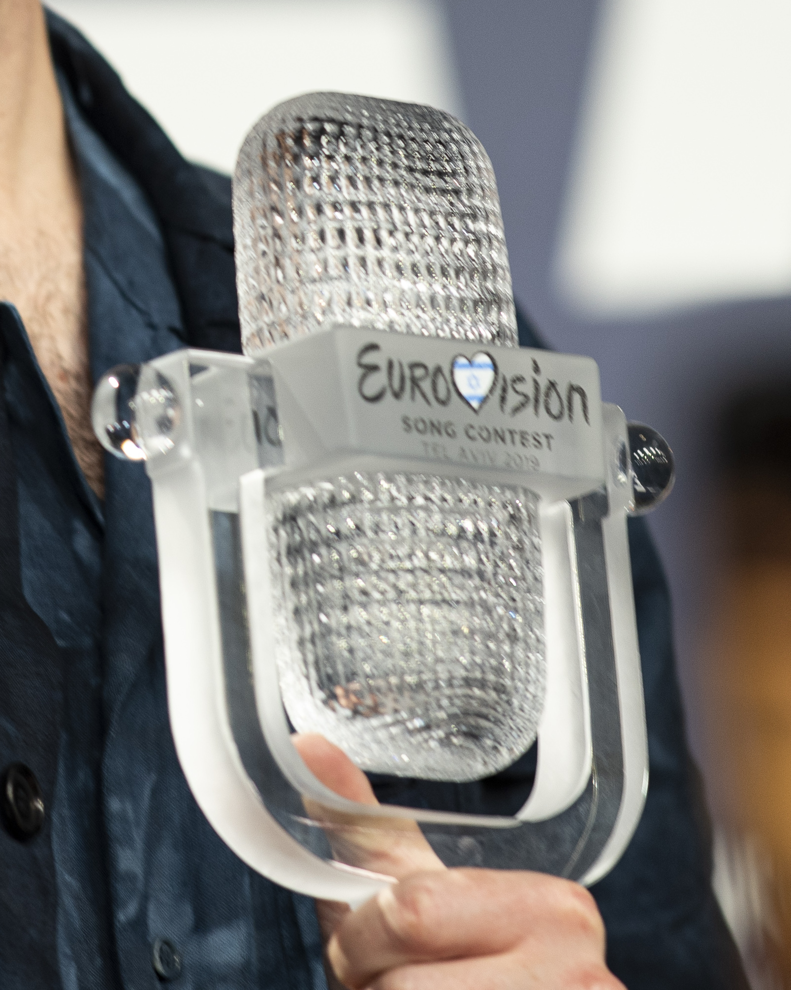 The Eurovision crystal microphone trophy, which 36 countries will compete to lift at the Eurovision Song Contest 2027 final in Burgas